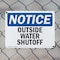 Signmission Outside Water Shutoff, 10 in W x Rectangle, Plastic OS-2PACK-NS-P-710-L-17080 - alternate 5
